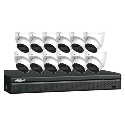 N464L124A Dahua 16ch IP PoE Recorder w/ HDD 4MP E-VU Security System (12 s) The