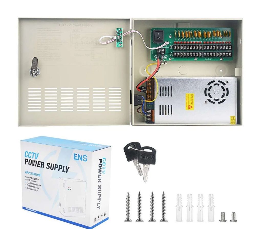 CP1218-20A-UL Hikvision || Accessory Power Supply Distributor 12V DC