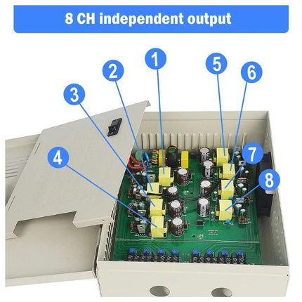 CP1208-16A-4K Hikvision || Accessory Power Supply 12V DC8 CH