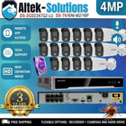 Hikvision 4k Acusense 32MP NVR 16CH CCTV Camera System DS-2CD2047G2-LU 4MP Lot