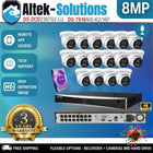 Hikvision 4K 16CH Security CCTV System Kit 8MP Built In Audio ColorVu IP Camera