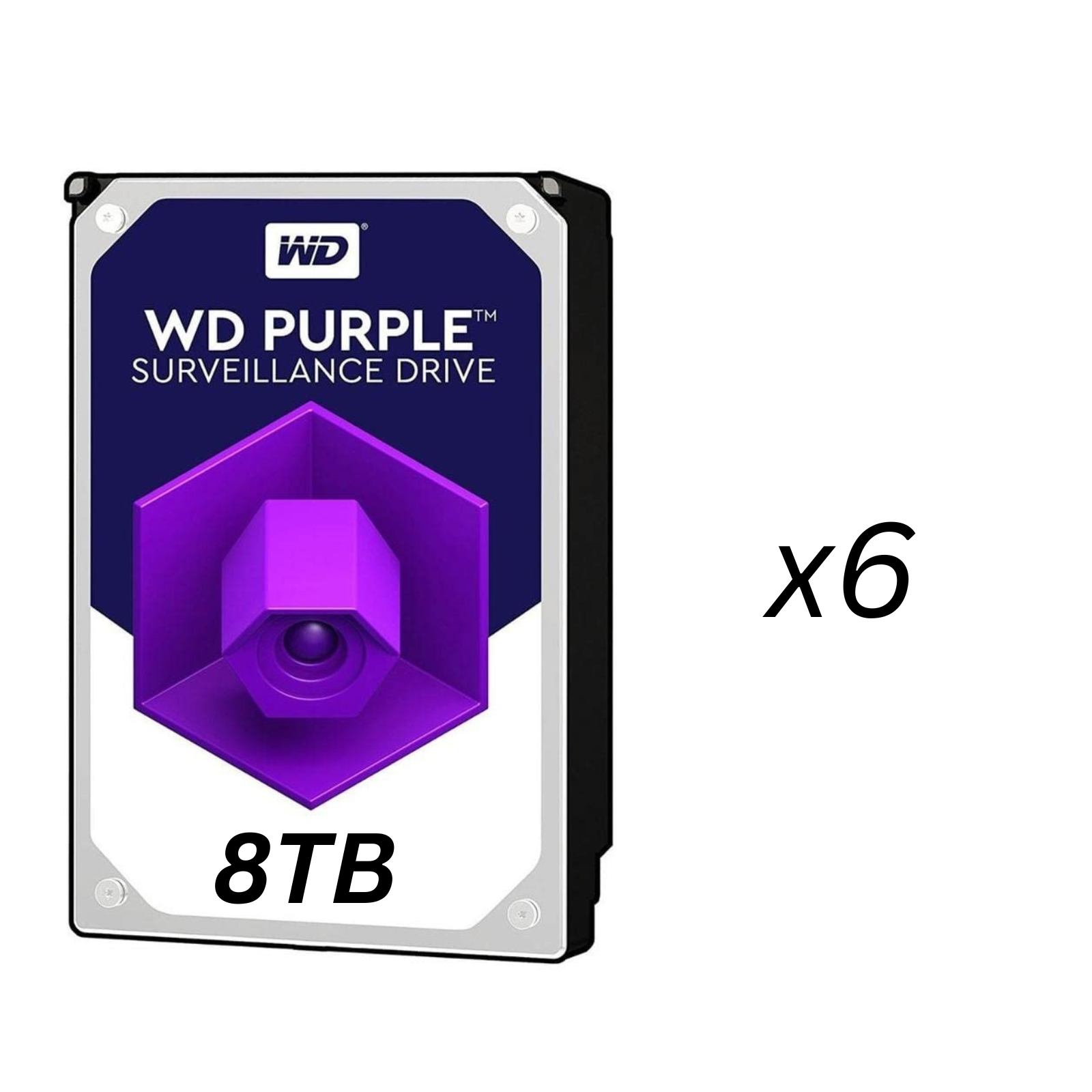 48TB Western Digital WD Purple Surveillance HDD 6x 8TB Bundle