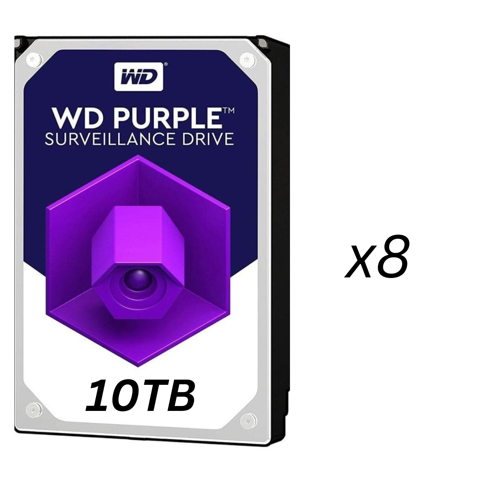 80TB Western Digital WD Purple Surveillance Hard Drive 8x 10TB Bundle
