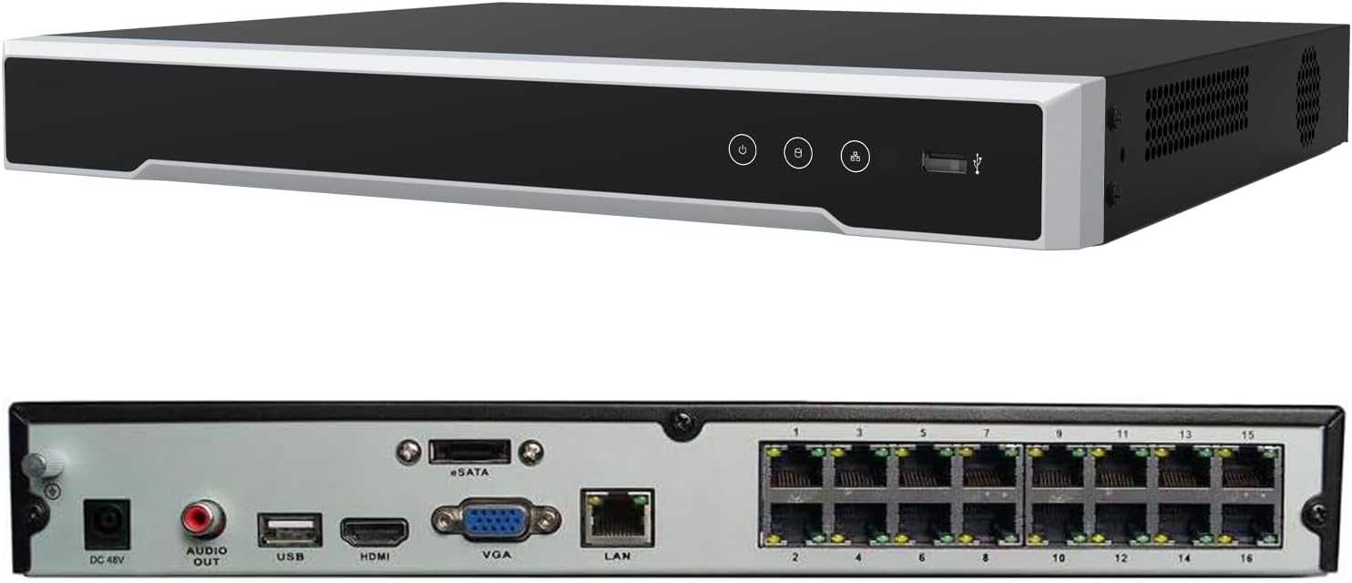DS-7216HQHI-K2 Hikvision 16CH DVR 16 CHANNEL + 4 IP 4MP 4K-OUT HDD