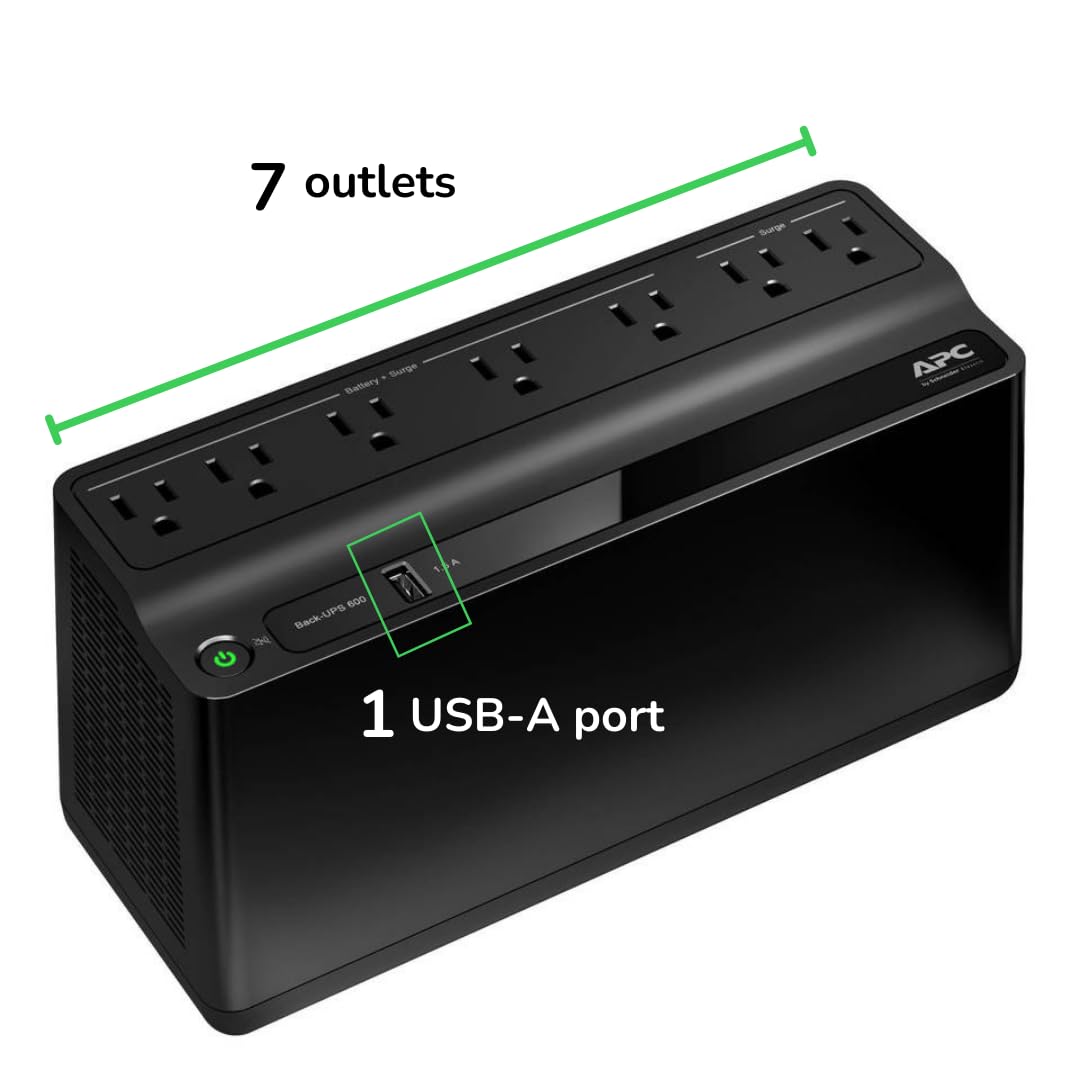 APC UPS Battery Backup BE600M1-LM