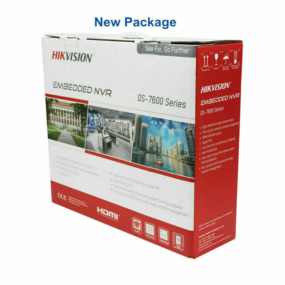 Hikvision 4K AcuSense 16CH 16POE NVR DS-7616NXI-I2/16P/4S 4CH Deep Learning