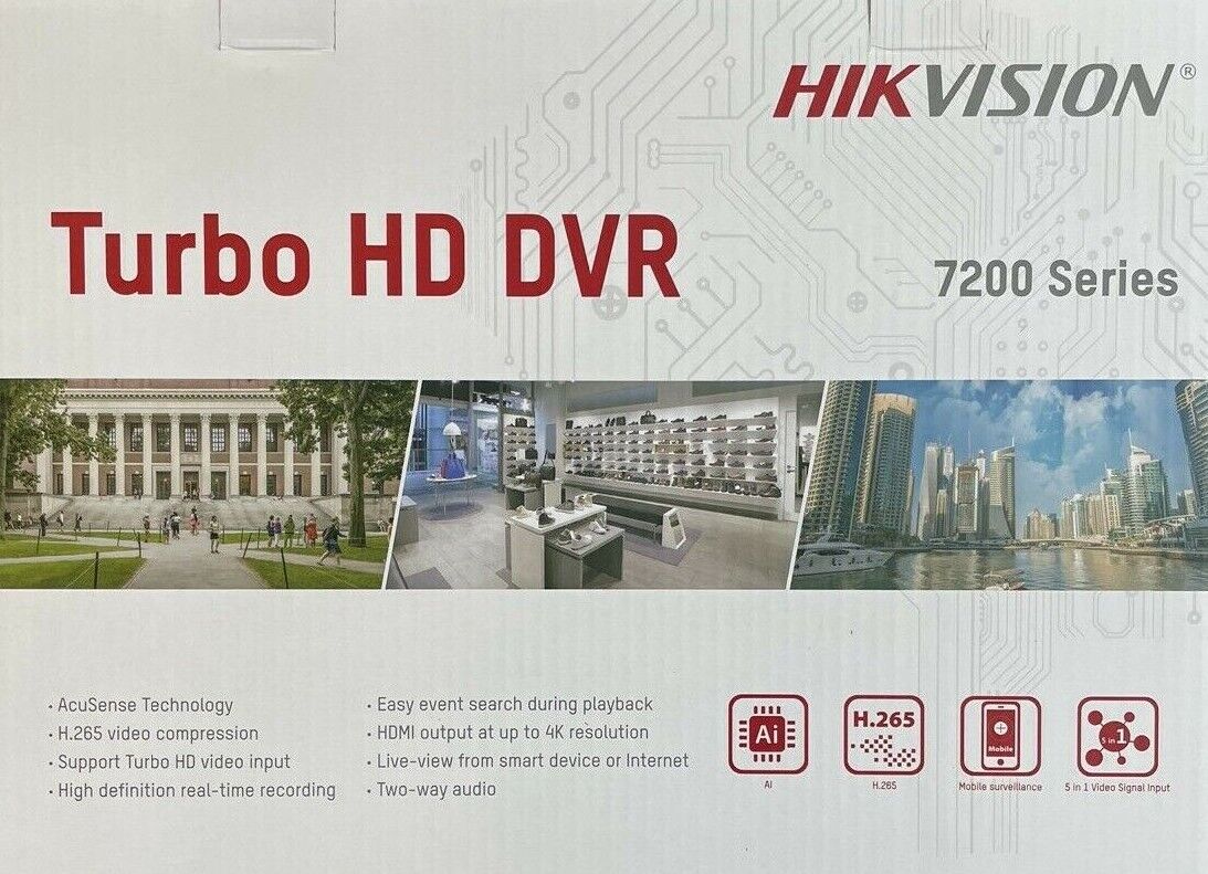 Hikvision 16CH DVR IDS-7216HQHI-M1/S 16 CHANNEL + 4 IP 4MP 4K-OUT HDD OPTIONAL