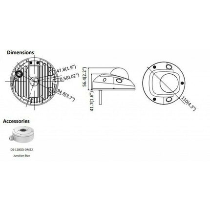HIKVISION 6MP POE IP CAMERA DS-2CD2563G0-IS Built-inMic H.265+ POE