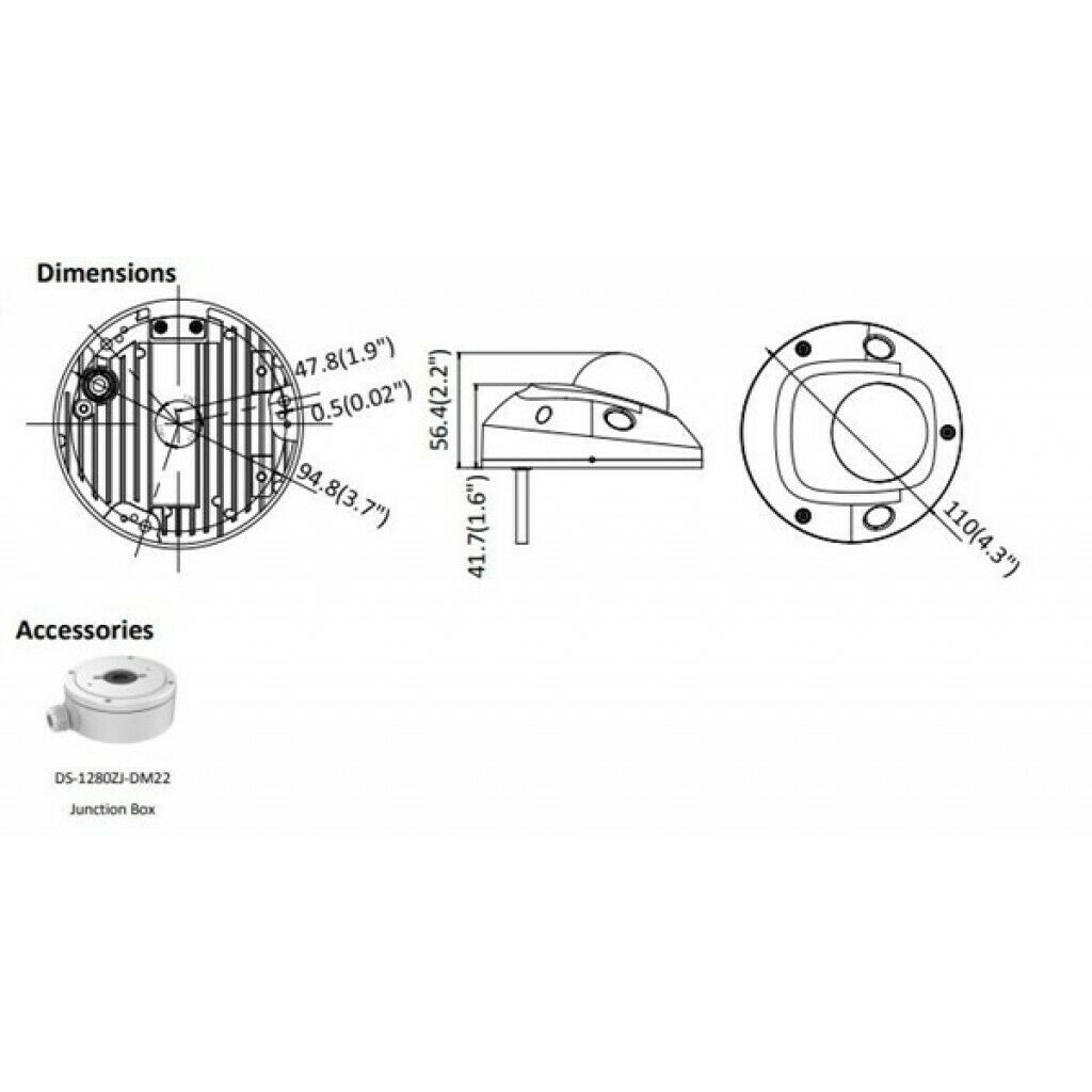 HIKVISION 6MP POE IP CAMERA DS-2CD2563G0-IS Built-inMic H.265+ POE