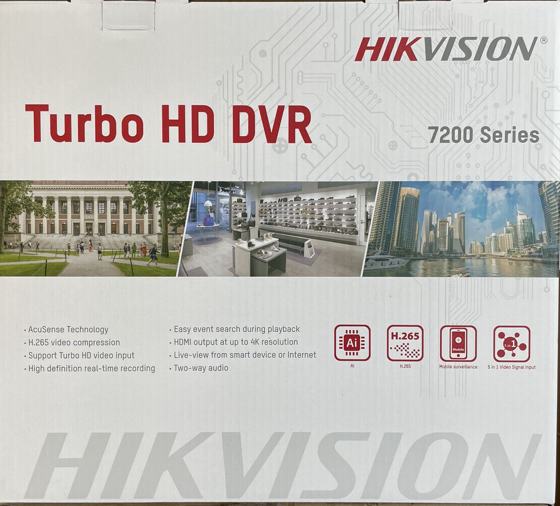 HIKVISION 2MP 8CH 4MP NVR System DS-2CE56DOT-IRMF & iDS-7208HQHI-M1/S Kit/Lot