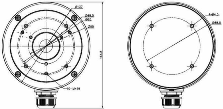 DS-1280ZJ-XS Junction box for Hikvision Mini Bullet and Mini Eyeball Camera