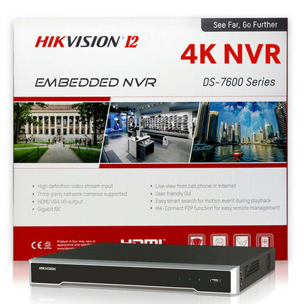 Hikvision 4K 8CH Security Camera System 12MP 8 POE ColorVu 2 Way Audio G2 Lot