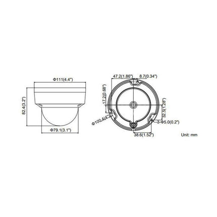 Hikvision 5MP CAMERA WDR VANDAL PROOF DS-2CE56H5T-VPITEB 5MP WDR EXIR US 2.8mm