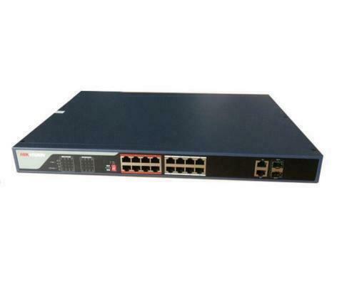 Hikvision DS-3E0318P-E2 Unmanaged Ethernet 16 PoE Switch 100Mbps Network Access