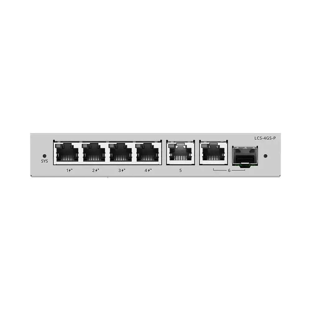 Lysora LCS-4GS-P 4-Port Cloud Managed PoE Switch with 54W Budget and SFP
