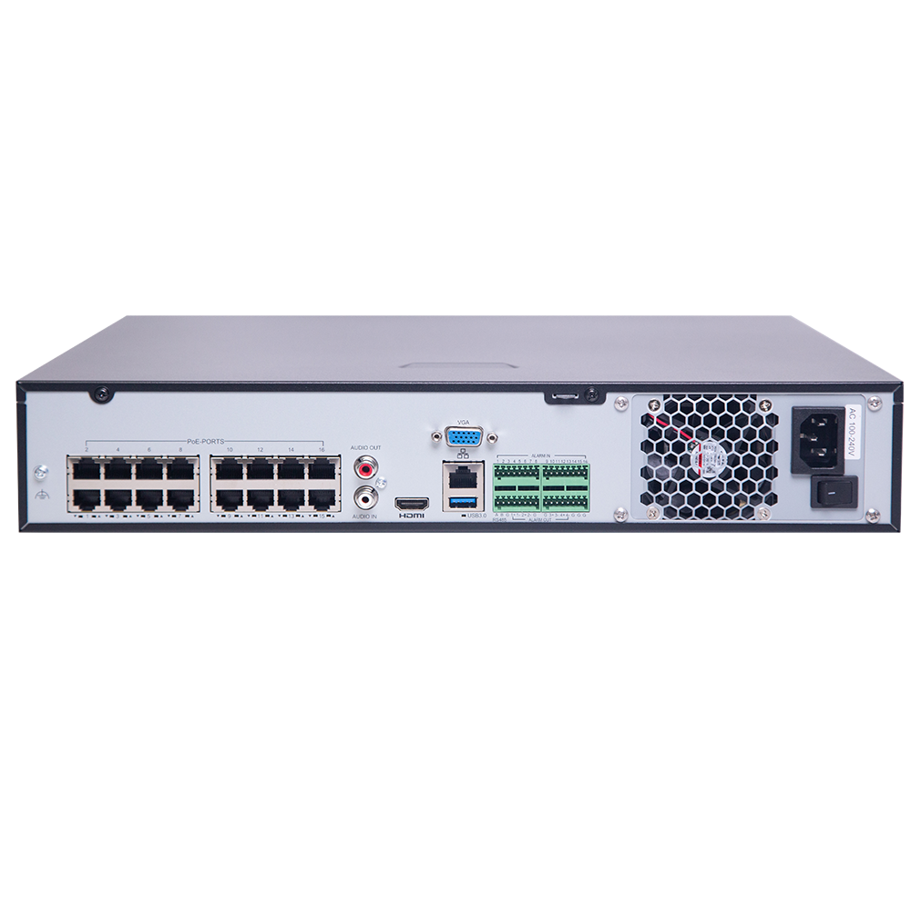 Uniview NVR304-16S-P16 16-Channel 4K PoE NVR with Smart AI & 4 HDD Support