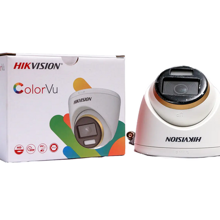 HIKVISION 16CH SECURITY CAMERA SYSTEM COLORVU MINI TURRET 2MP BUILT IN AUDIO