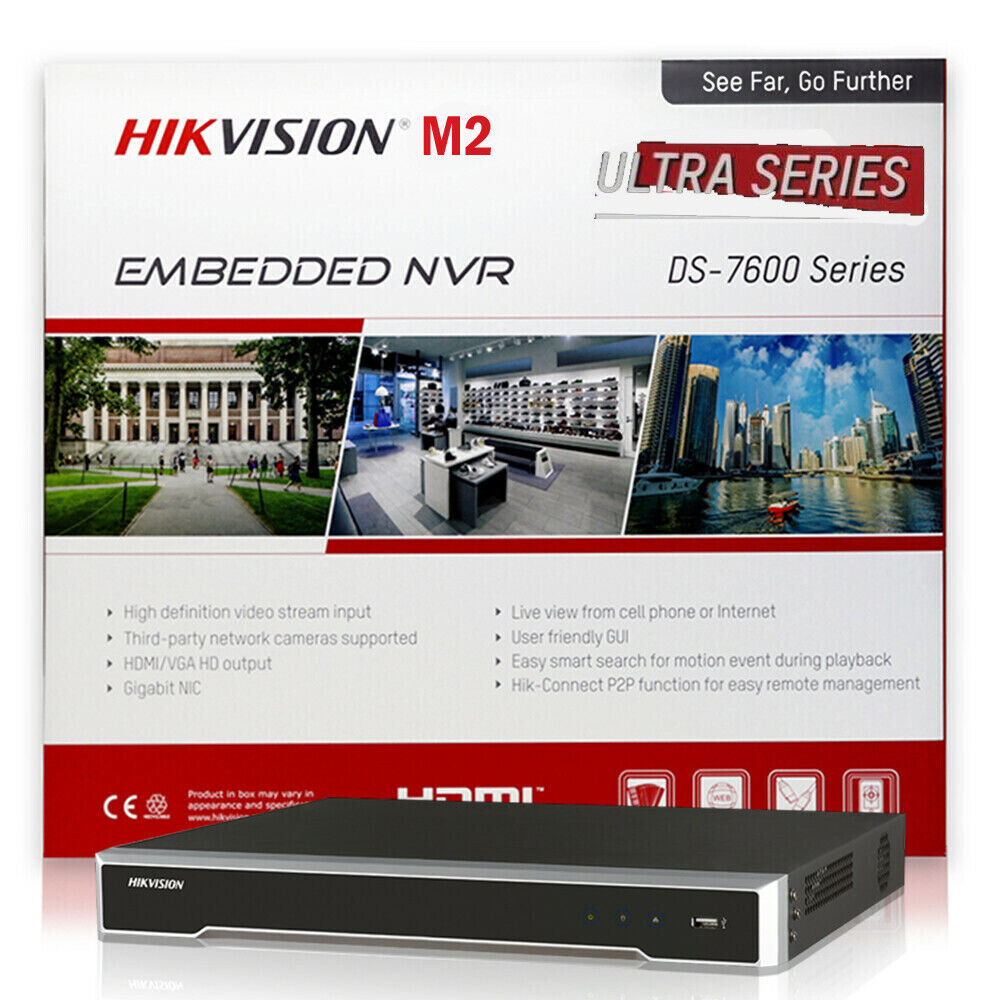 Hikvision 8K 16CH CCTV 32MP Security IP Camera System DS-2CD2383G2-IU 8MP BLACK