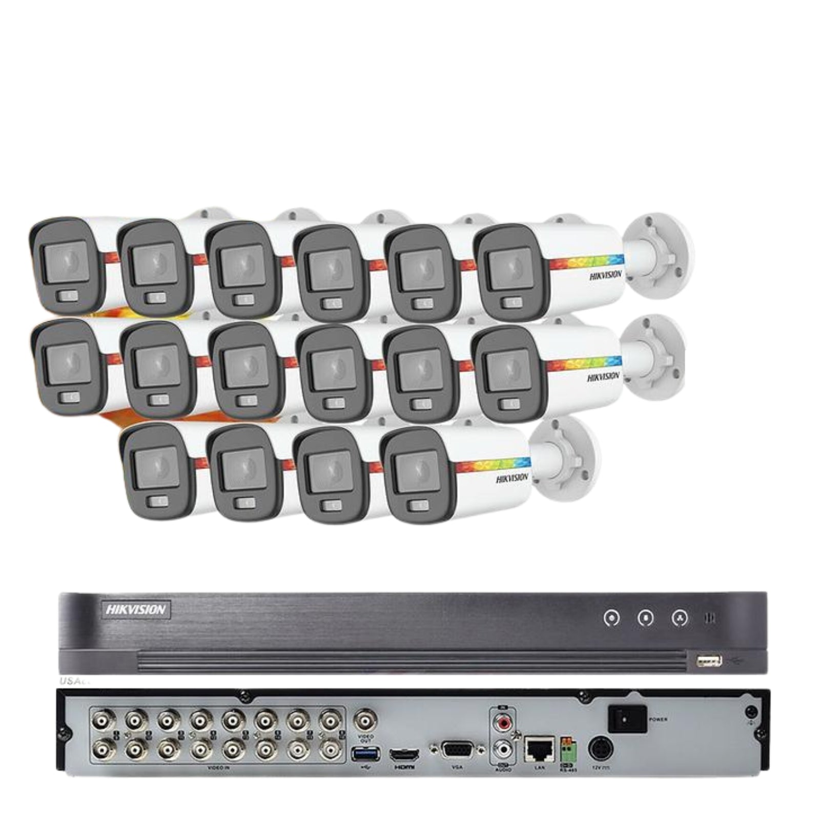 Hikvision Security CCTV System Kit 16CH DVR 2MP Bullet HD Camera Waterproof Lot