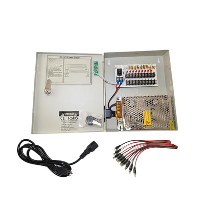 9 CH Power Supply CCTV Camera 9 Port 12V 5A DC+ Pigtail Auto Reset CP1209-5A