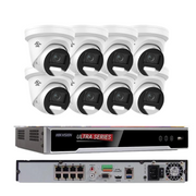 Hikvision 32MP 8CH NVR 8K Security Camera System W/Turret ColorVu Built In Audio