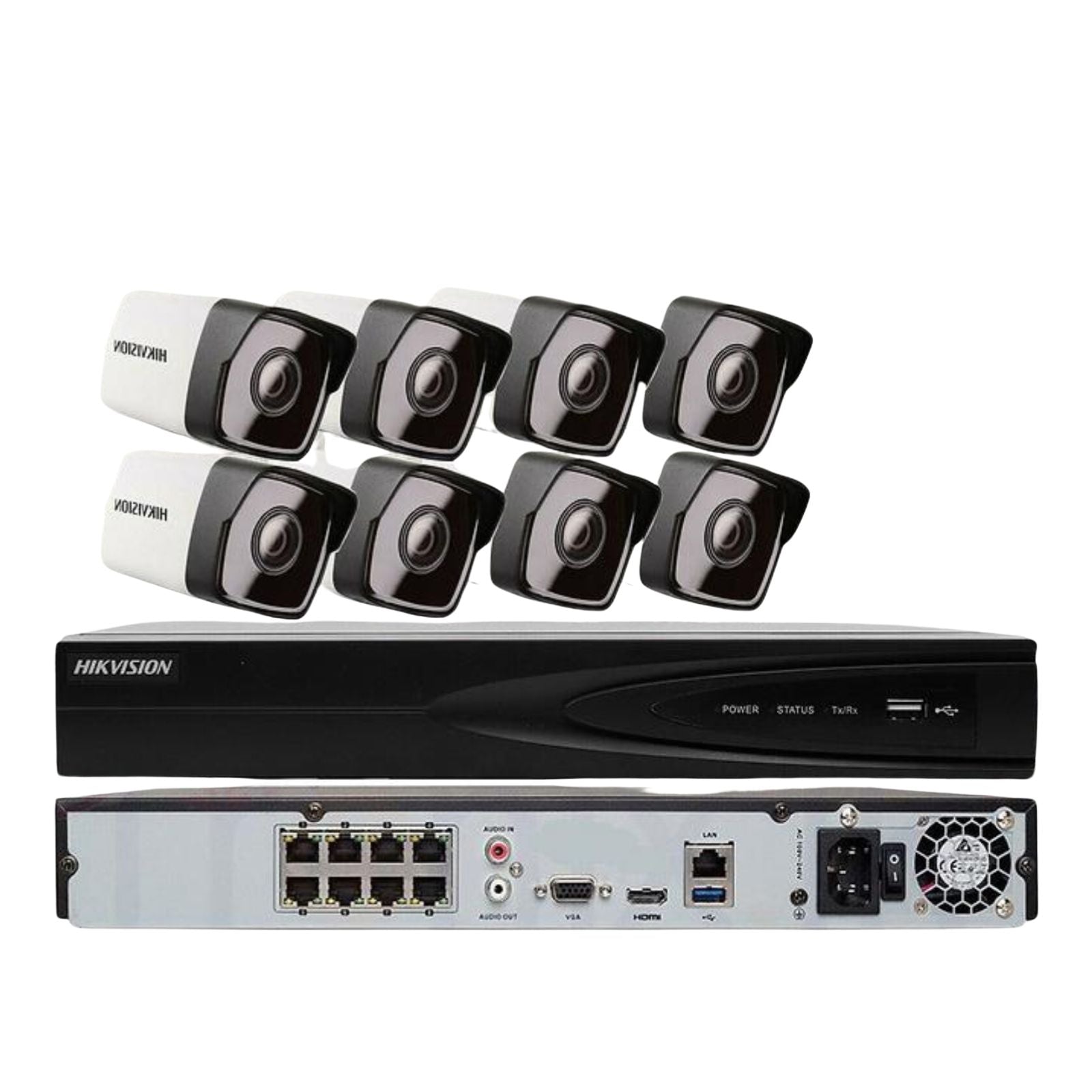 Hikvision 8CH 4K NVR 8 x 4MP Bullet IP POE Camera CCTV Security System Original
