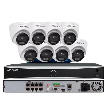 HIKVISION 4K DS-2CD1347G2-LUF 4MP IP Camera System NVR 8CH DS-7608NXI-K1/8P Lot