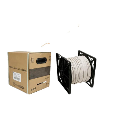 500FT RG-59 CCTV Siamese Cable 18/2AWG Wire BLACK / WHITE