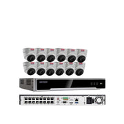 HIKVISION NVR 12M 16CH POE 16 Camera Security System Kit / 4TB HDD 4MP 3 Ax
