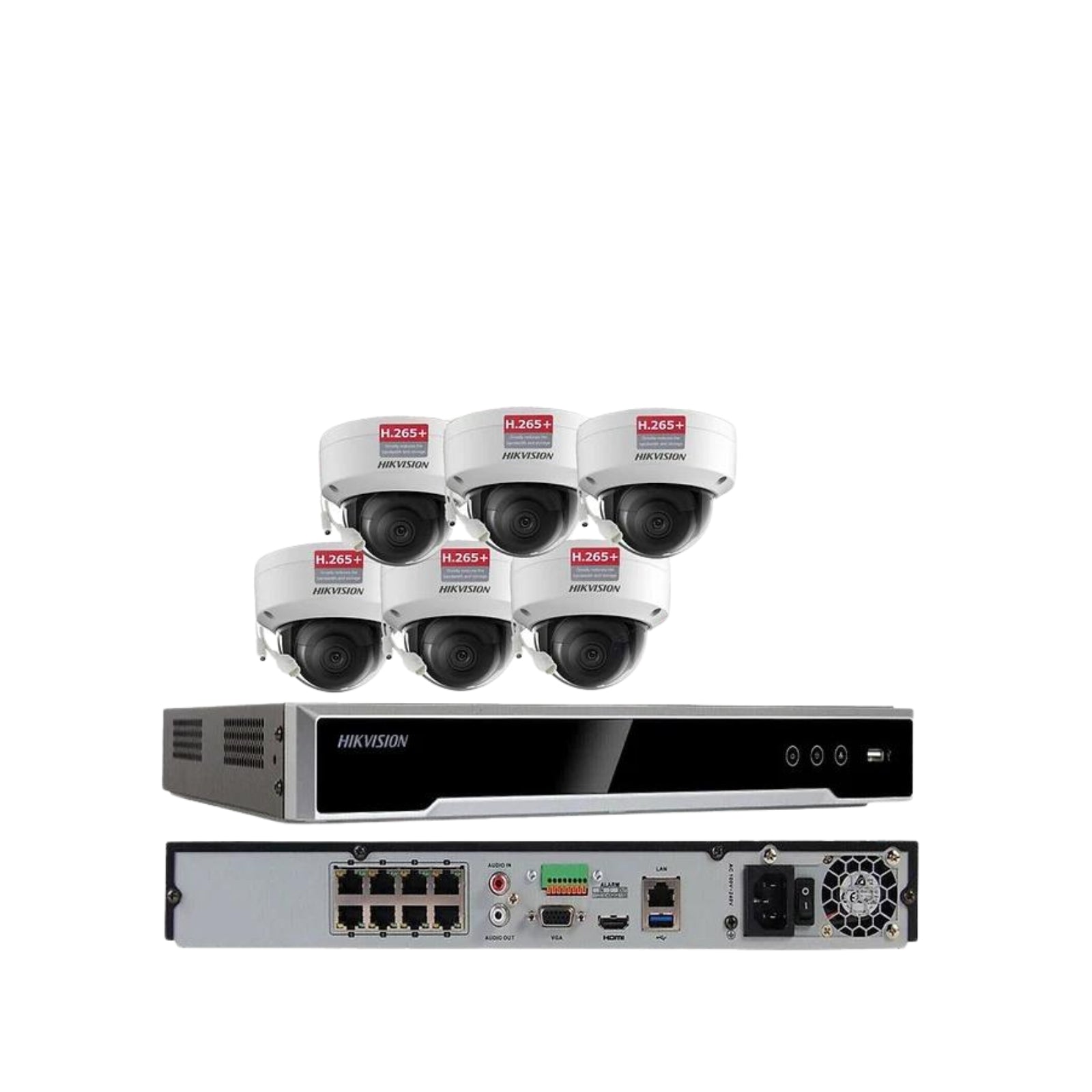 Hikvision NVR Kit 8CH DS-7608NI-Q2/8P 6POE Camera/ 3TB HDD Purple / 6x4MP H,265+
