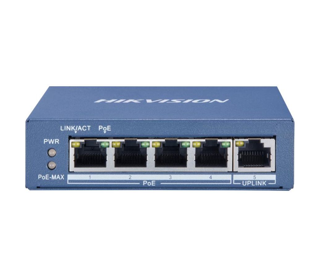 DS-3E0505P-E SWITCH HIKVISION 4-PORTS UNMANAGED GIGABIT PoE