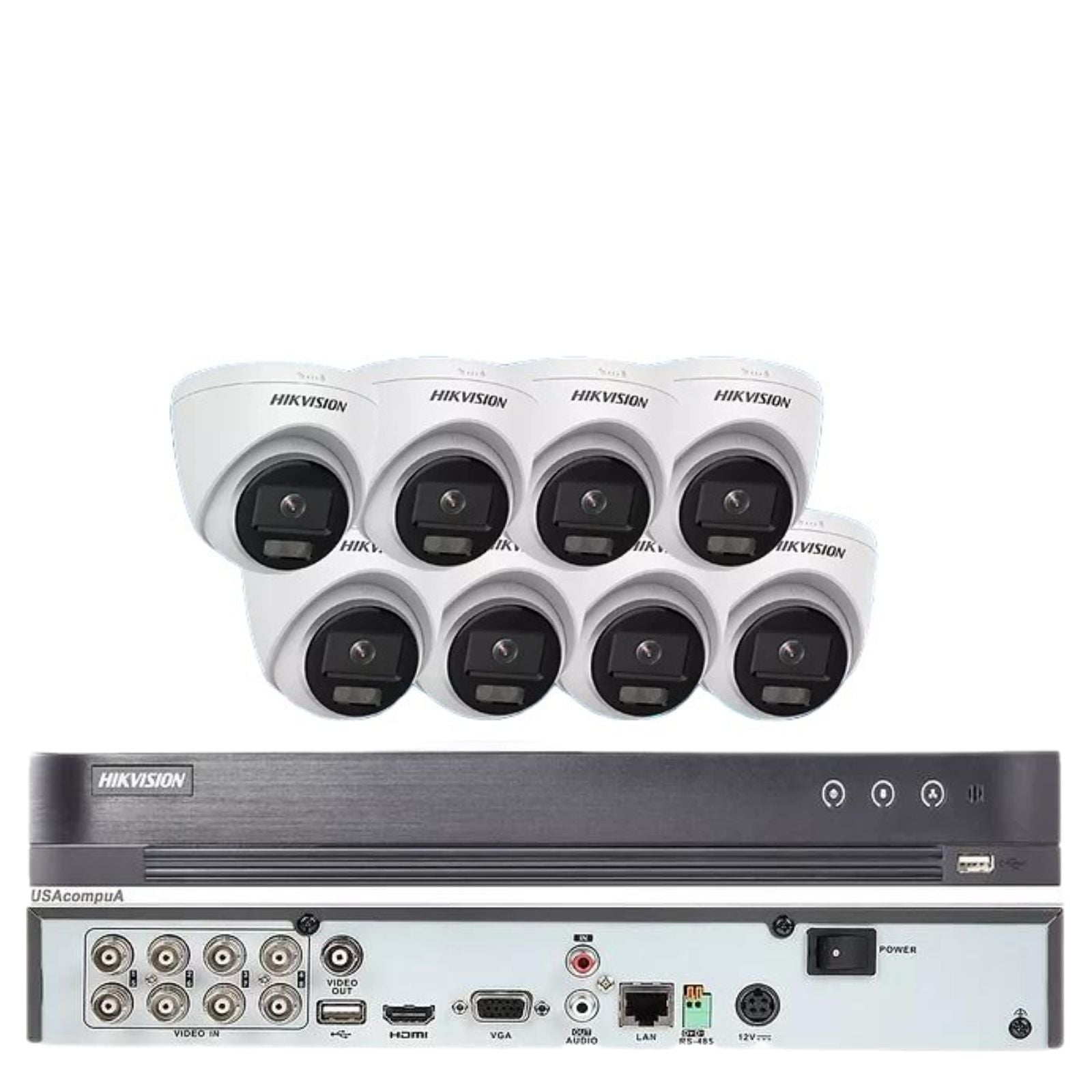 HIKVISION 4K Security Camera System CCTV Kit 2MP 8CH Turbo ColorVu 1080P W/Audi