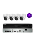 Hikvision Security System 4CH 4 Cameras 2MP TURRET 2.8MM PoE HDD WD PURPLE