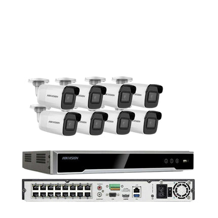 Hikvision 4K Security camera System 2MP 16 channel IP H.265 WDR 2TB PURPLE