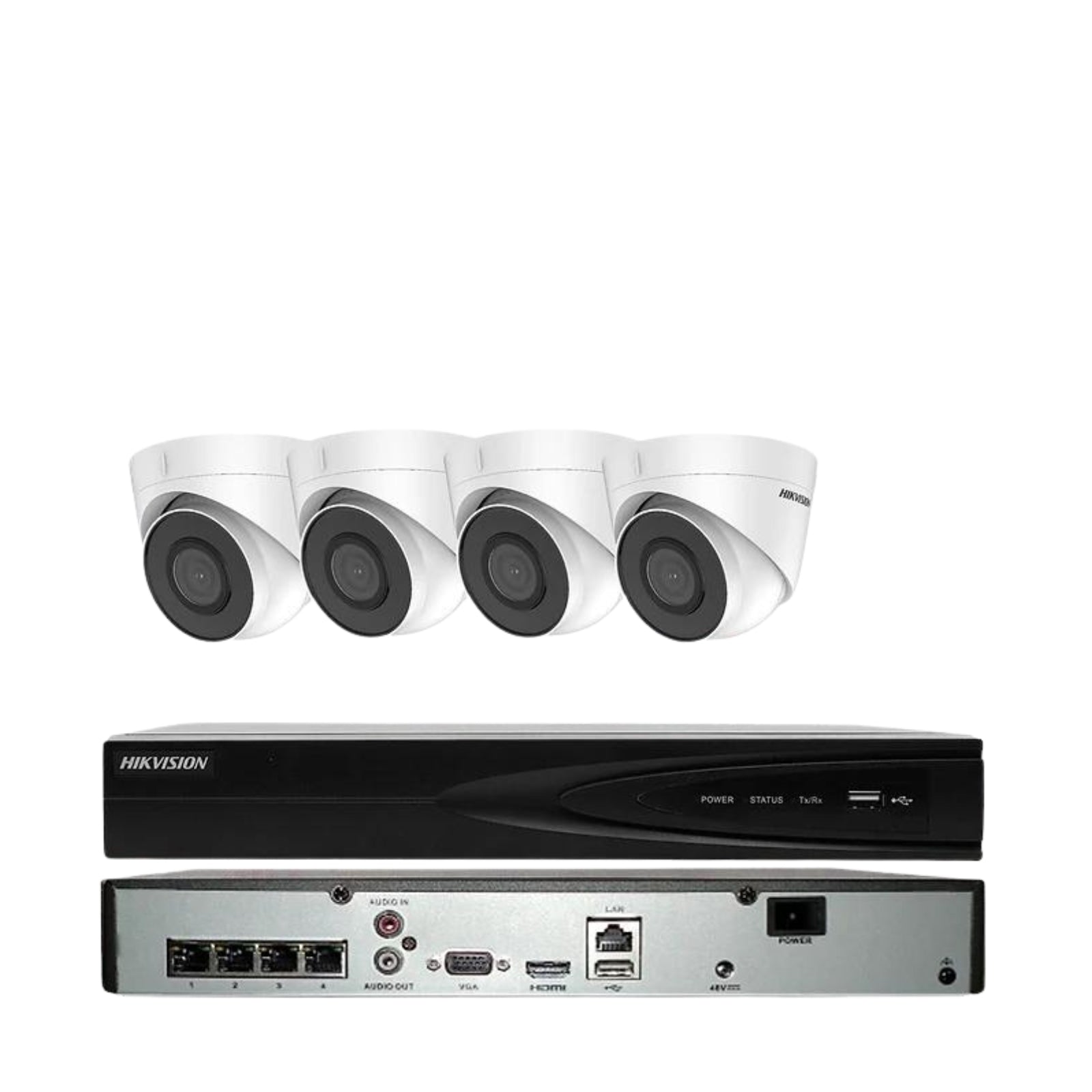 DS-2CD1323G0-I Hikvision 4K 4CH 4 PoE NVR 2MP Security IP Camera CCTV System