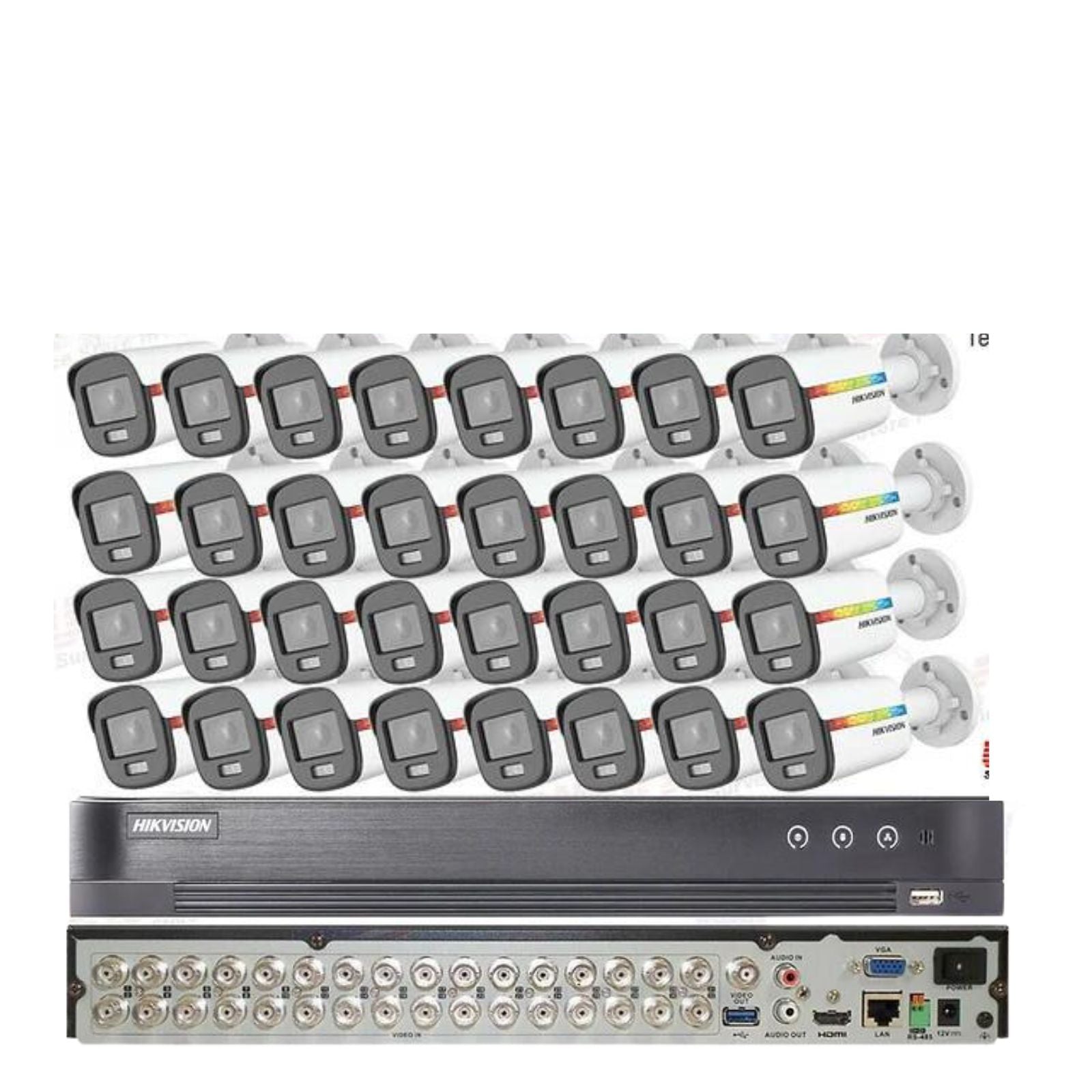 HIKVISION 32CH SECURITY CAMERA SYSTEM BULLET COLORVU 2MP W/HDD