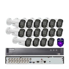 Hikvision 4K 16ch CCTV Security System 2MP Smart Hybrid Light Audio Mini Bullet