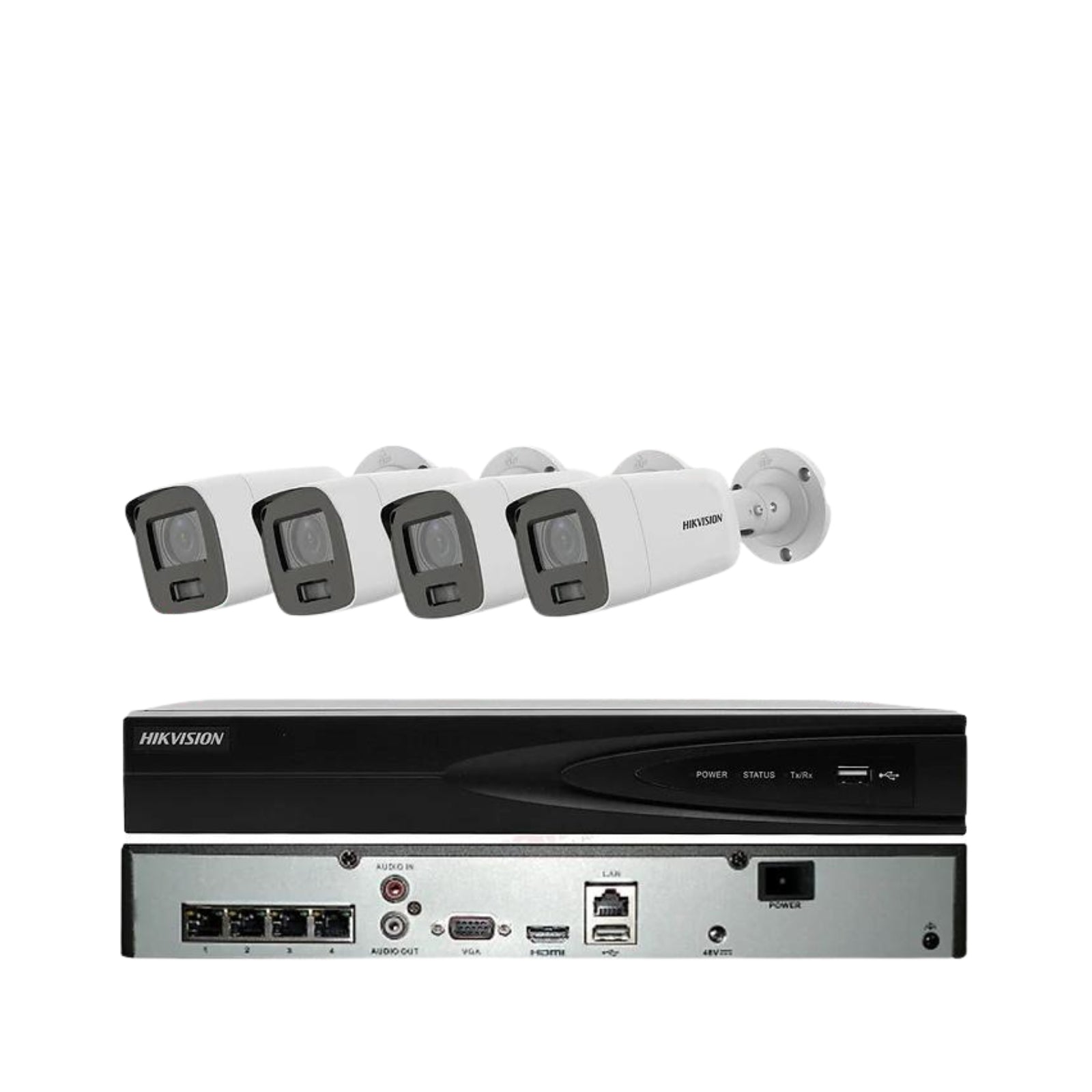 Hikvision 4K 4ch IP PoE Security System 4 MP ColorVu Mini Bullet