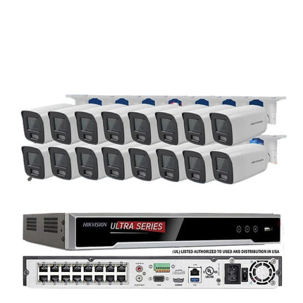 Hikvision 8K 32MP NVR 16CH ip Security Camera System DS-2CD2047G2-L 4MP Lot