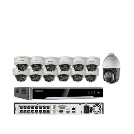 Hikvision NVR KIT 16CH POE Security System 2MP DS-2CD1123G0-I & PTZ