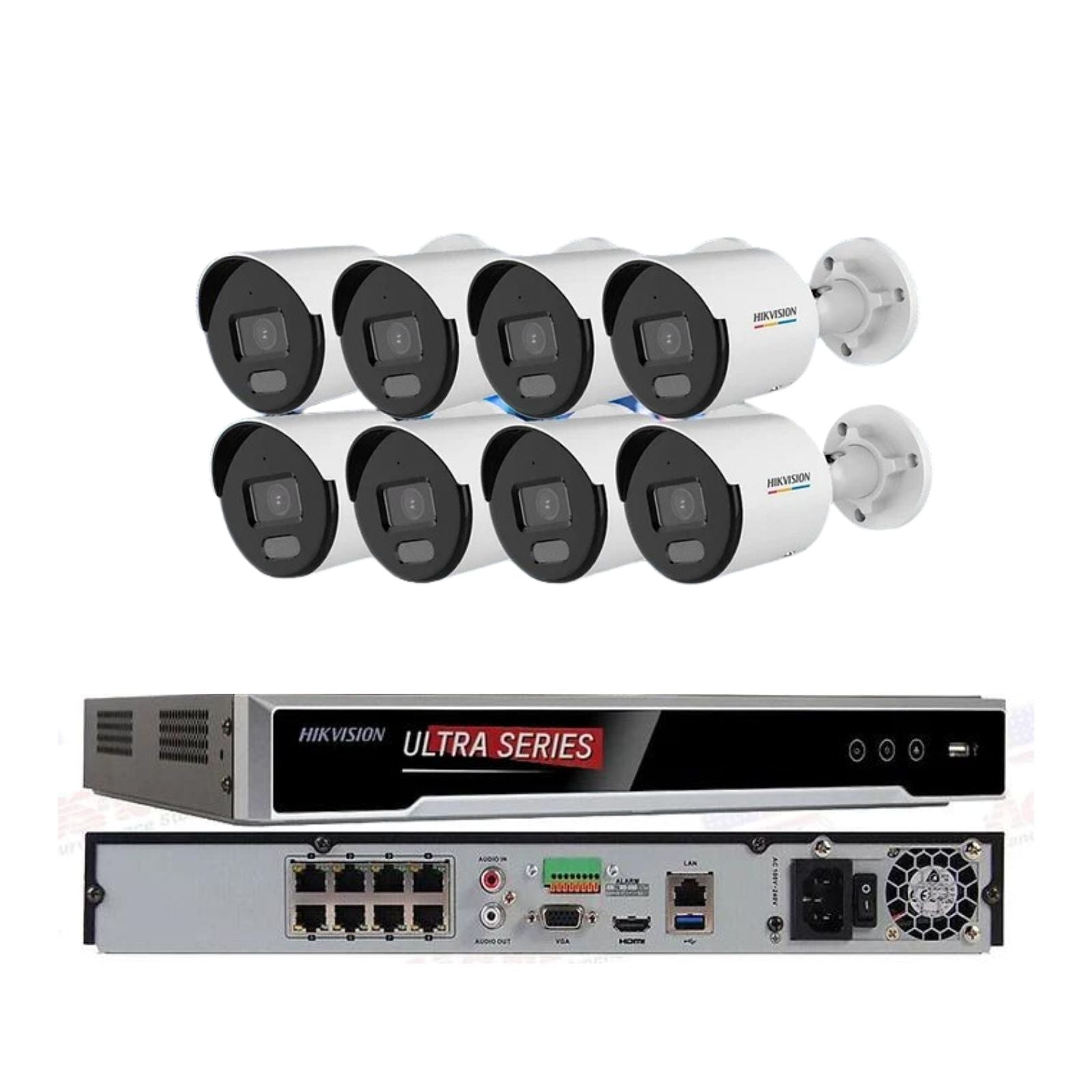 Hikvision 8K 8ch IP PoE Security System 4 MP ColorVu MD 2.0 Turret