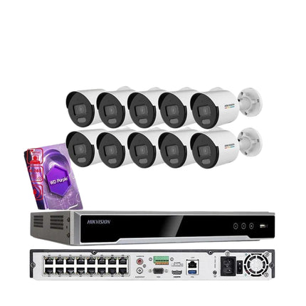 Hikvision 16CH 12MP Security Camera System CCTV 4TB 4MP Bullet ColorVu W/Audio