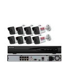 Hikvision 4K Security Camera System 8 CH POE NVR / 1080P WDR Bullet CCTV Lot