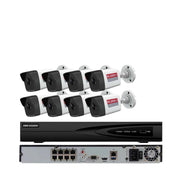 Hikvision 4K Security Camera System 8 CH POE NVR / 1080P WDR Bullet CCTV Lot