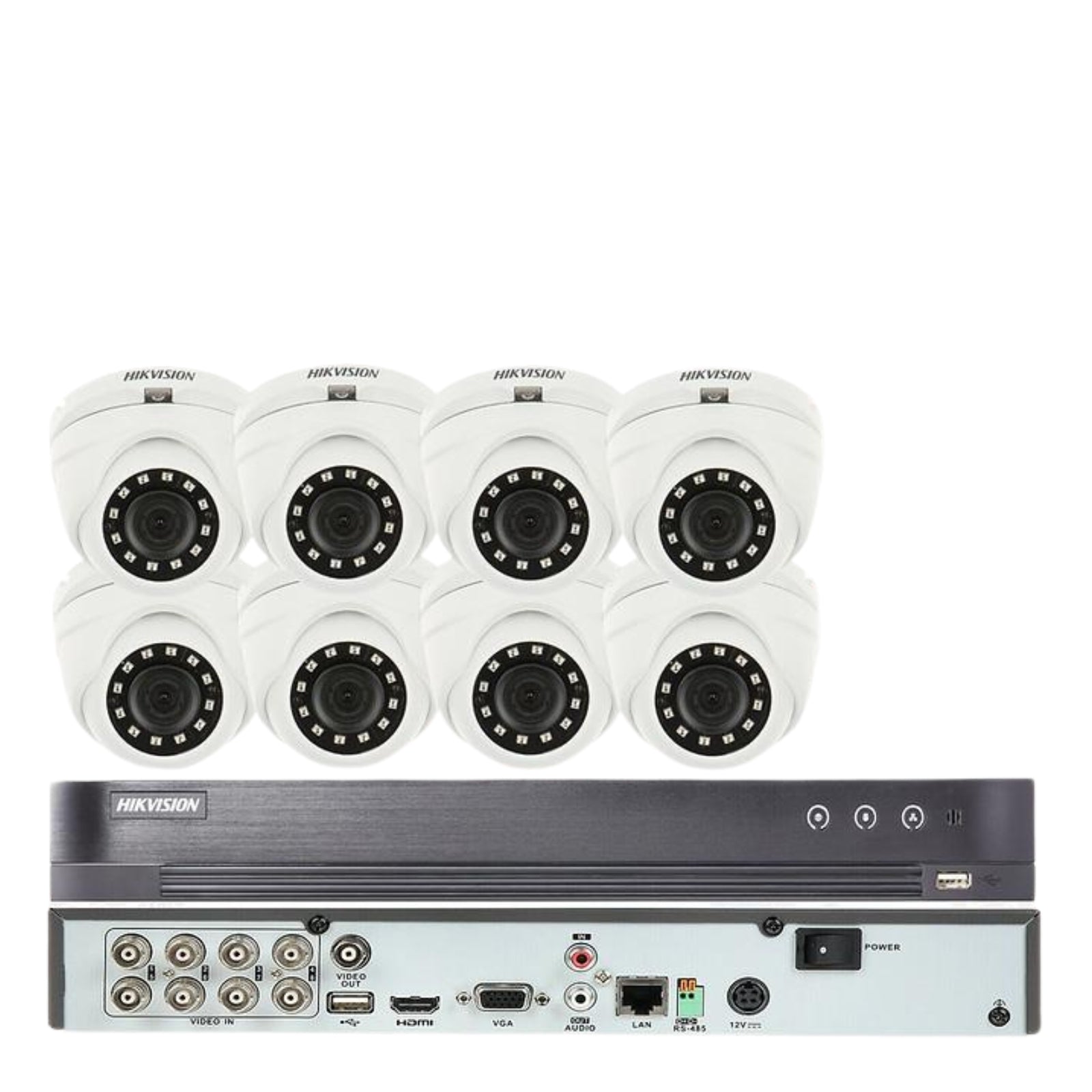 HIKVISION 2MP 8CH 4MP NVR System DS-2CE56DOT-IRMF & iDS-7208HQHI-M1/S Kit/Lot