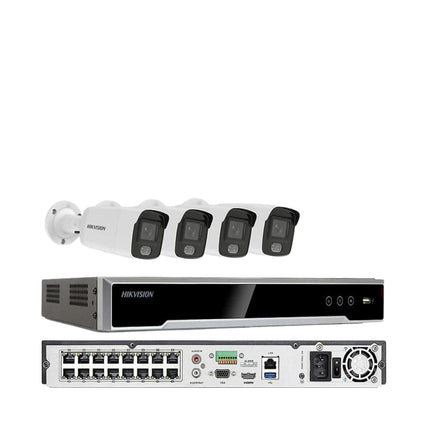 Hikvision 4K 12mp 16CH Security Camera System Bullet 4MP ColorVu W/AUDIO Lot