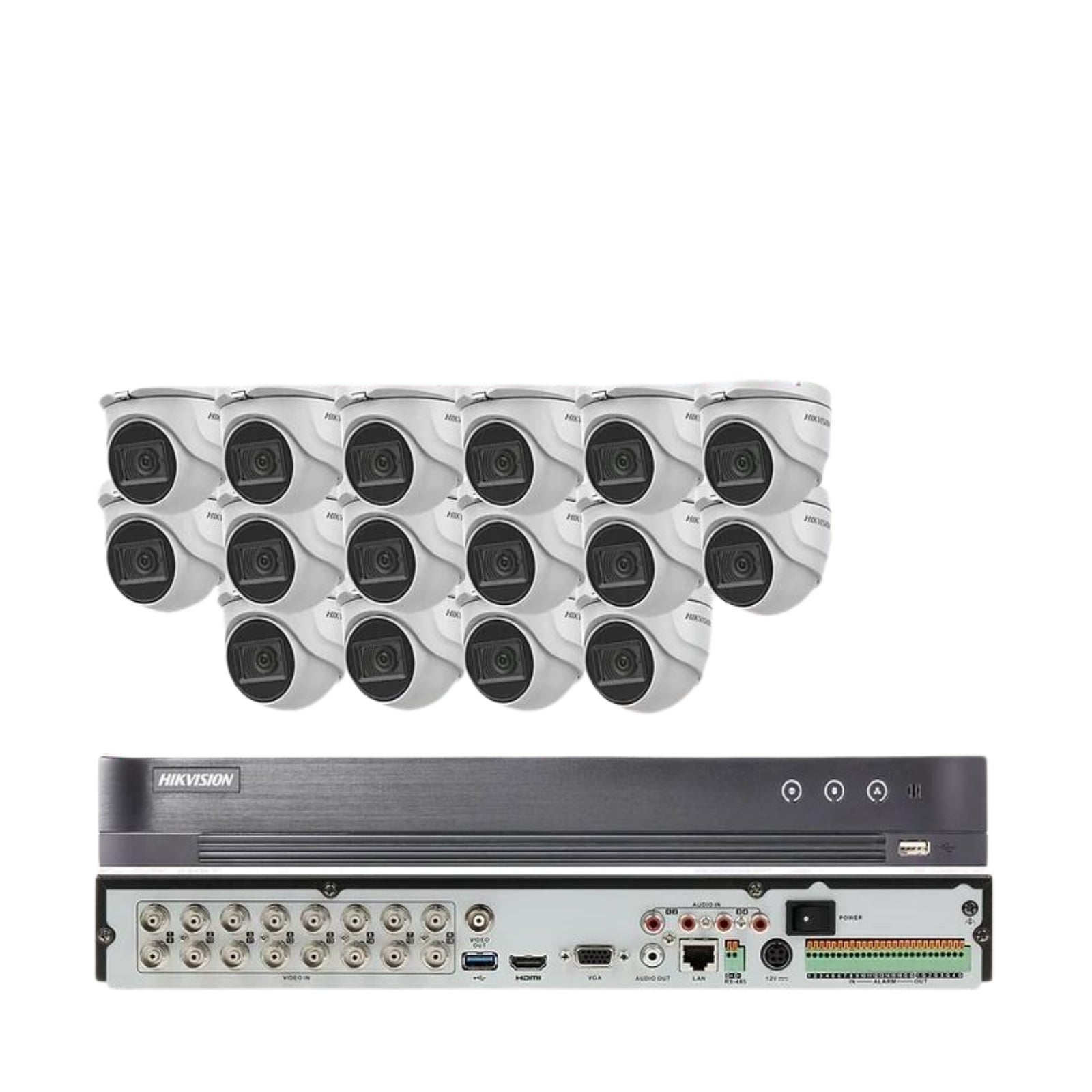 HIKVISION 4K 16CH CCTV KIT SECURITY CAMERA SYSTEM MINI DOME TURBO HD W/AUDIO