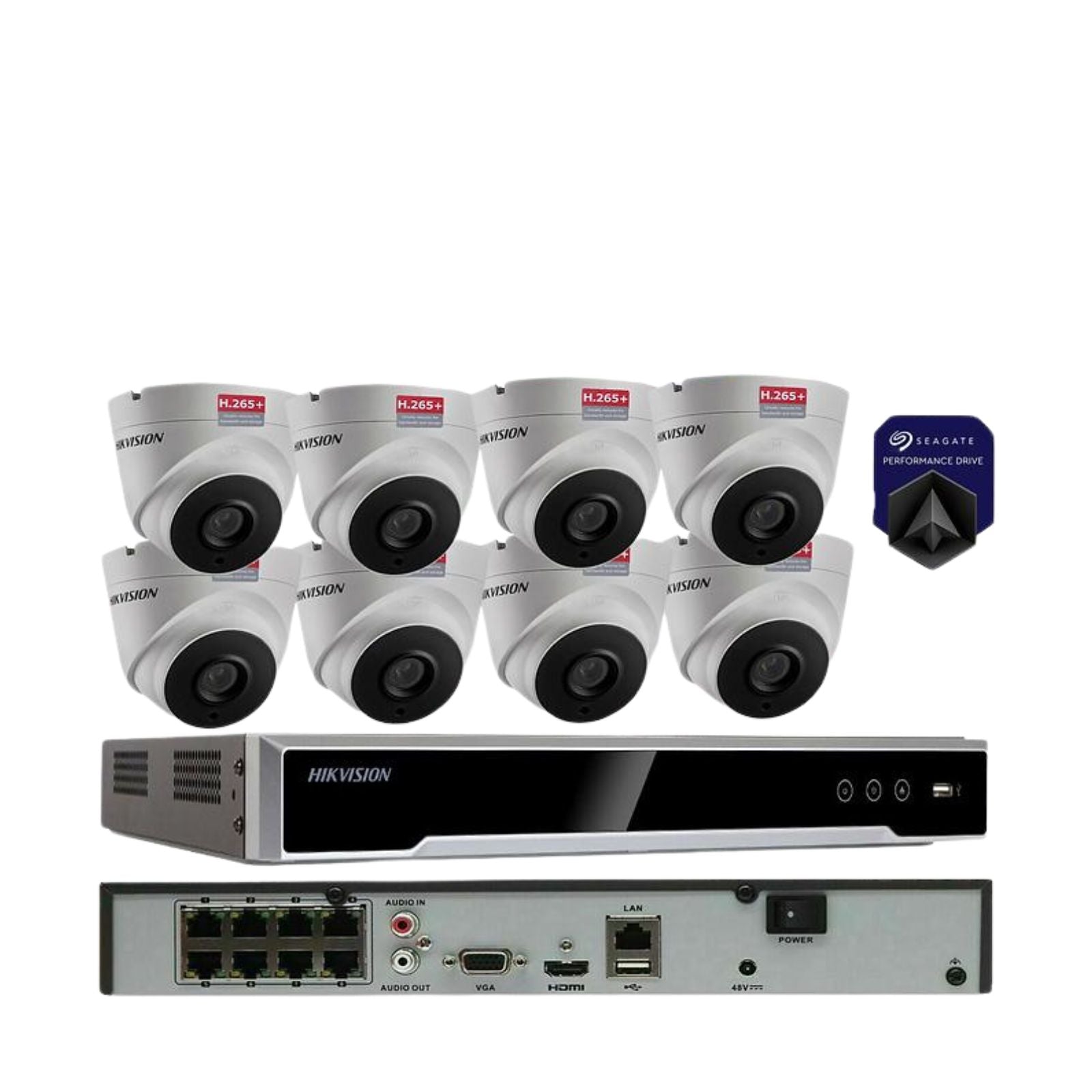 Hikvision 4K Security System NVR KIT 8CH Channel 4MP Turret POE Camera(ORIGINAL)
