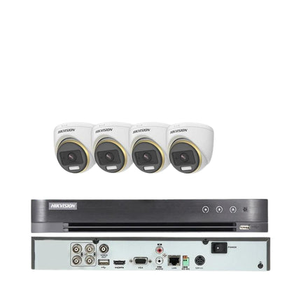Hikvision 4K 4CH CCTV Security Camera System W/4 2MP ColorVu HD Turret