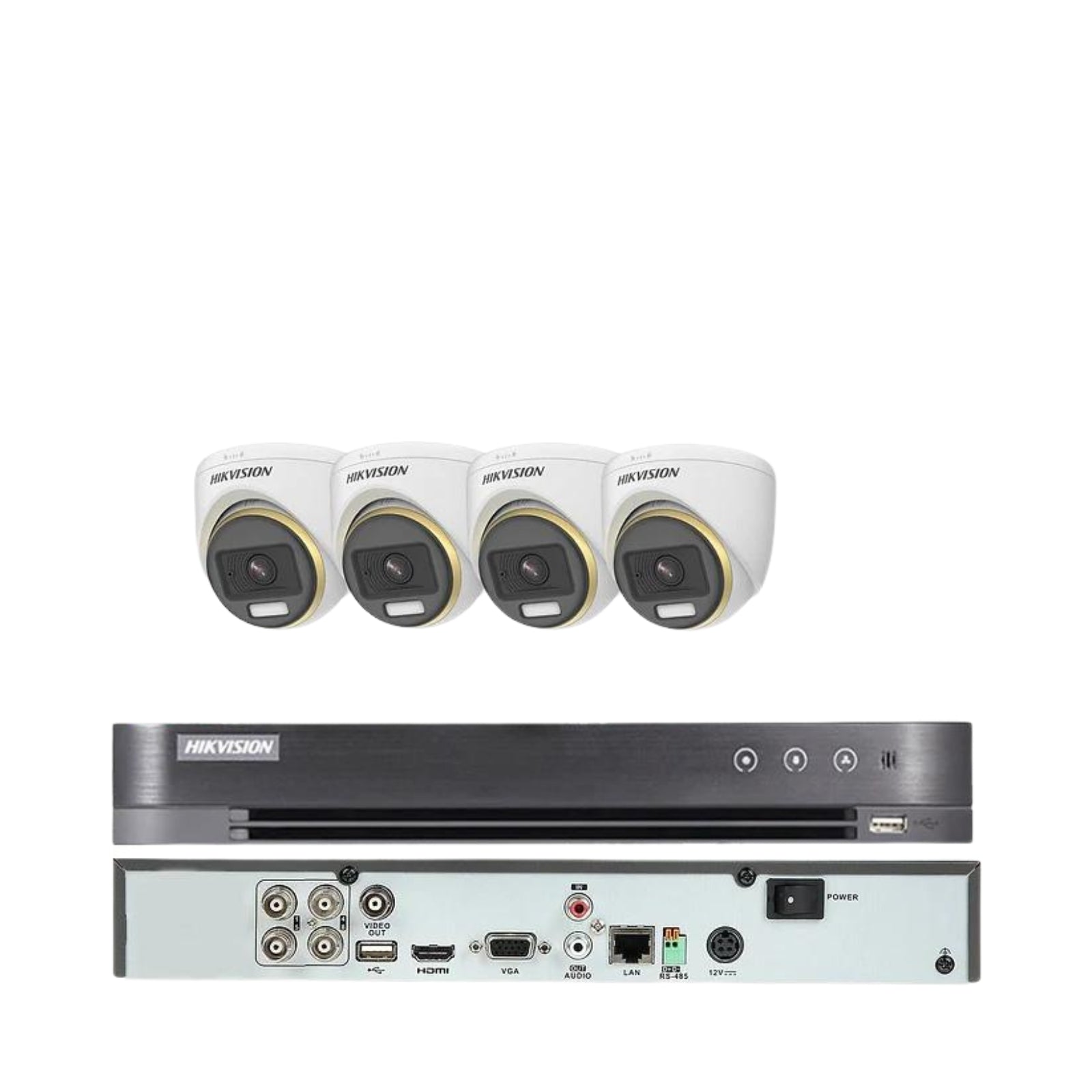 Hikvision 4K 4CH CCTV Security Camera System W/4 2MP ColorVu HD Turret